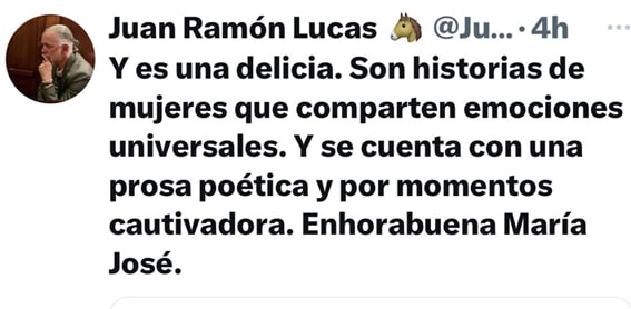 Tuit JR Lucas libro Relatadas 